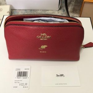 Coach Year of the Rat 2020 Cosmetic Pouch in Red
